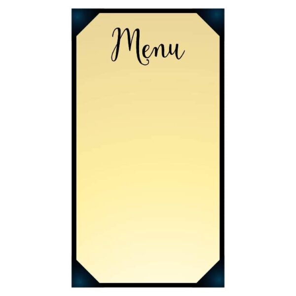 Menu card poster with copy space