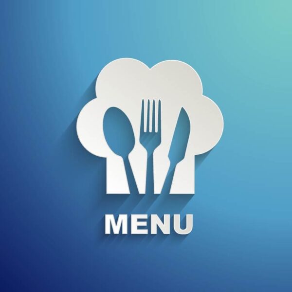 Menu concept with spoon fork an knife theme