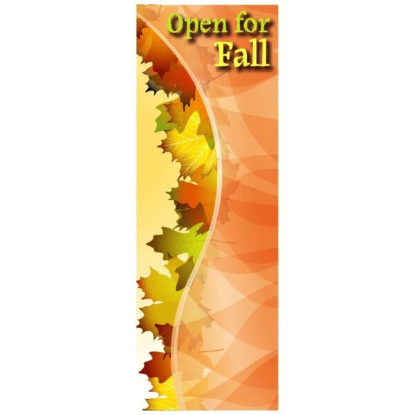 Open for fall banner with copy space