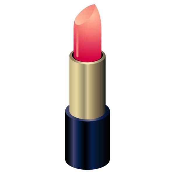 Pink lipstick in sand color tube and navy blue tube or lipstick cosmetics beauty