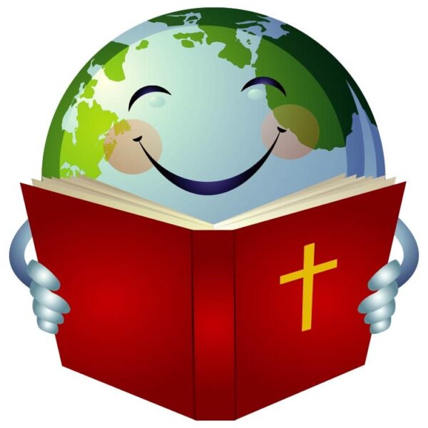 Planet earth is reading bible book or Global problems