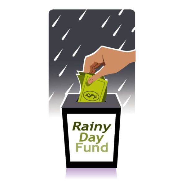 Rainy day fund for the relief works of the places damaged by the rain storm