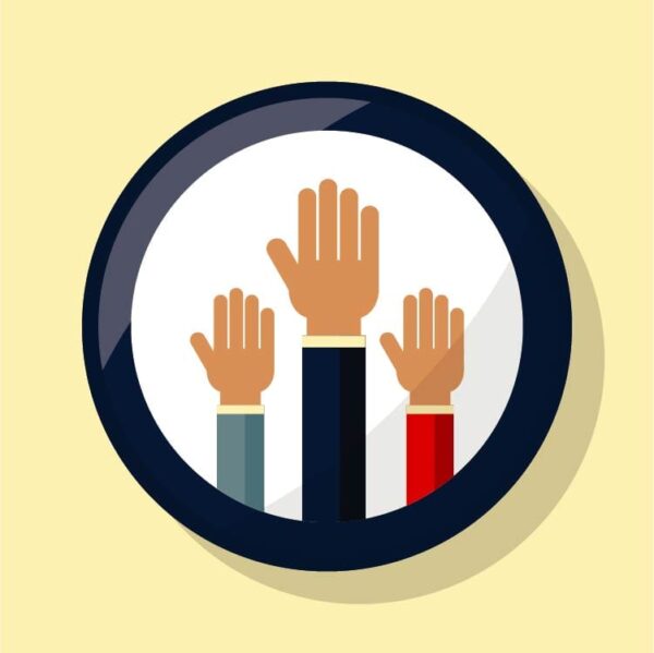 Raise hands icon or Hand gesturing icon