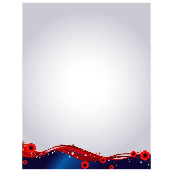 Red White and Blue Poster with copy space