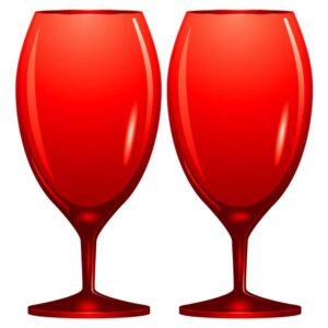 Red glass of wine or champagne or whiskey