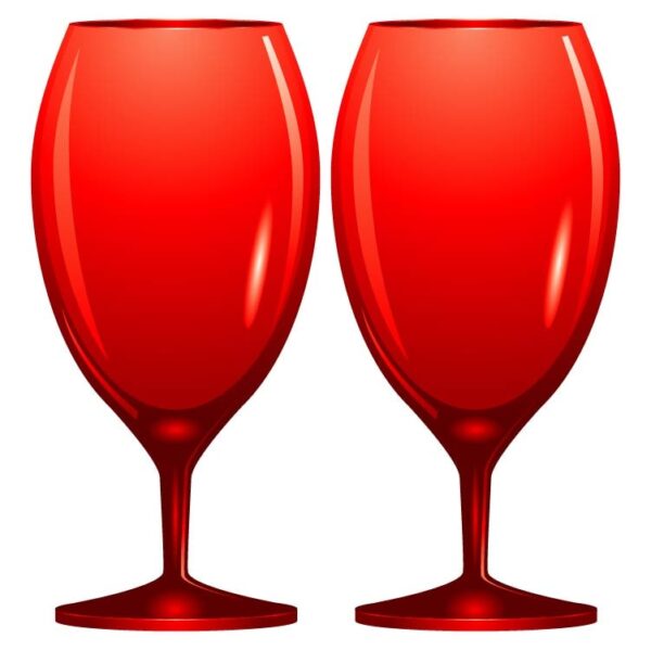 Red glass of wine or champagne or whiskey
