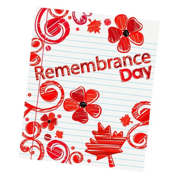 Remembrance day red color flourish