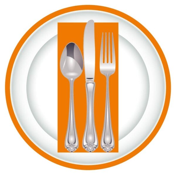 Restaurant theme with with spoon fork and knife