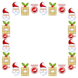 Santas gift box delivery frame