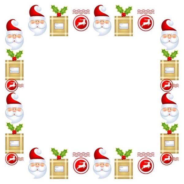 Santas gift box delivery frame
