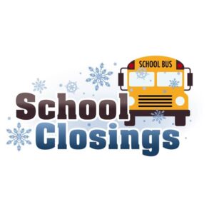 School closing with school bus