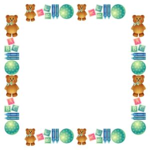 Set baby toys frame