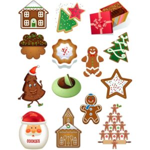 Set of cute sweet gingerbread man