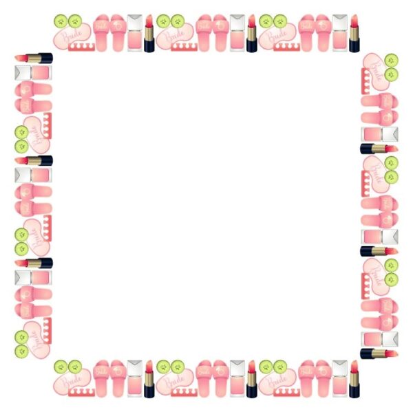 Set of ladies fashion items or accessories frame