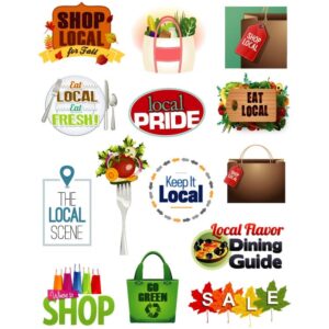 Set of shop local