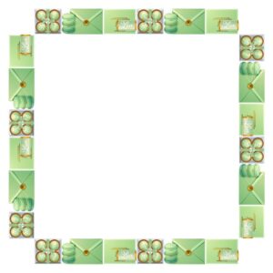 Set of spring season gift frame