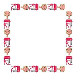 Set of women usable pink color item frame