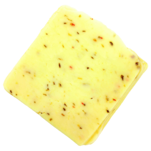 Slice of pepper jack cheese