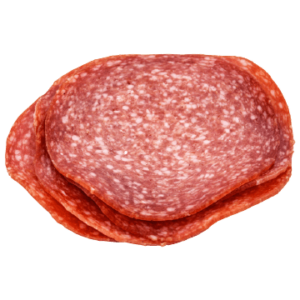 Sliced summer sausage salami