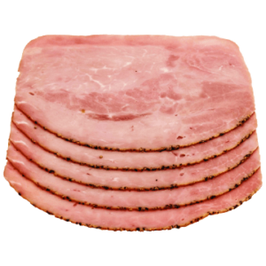 Slices of delicious breaded pork ham