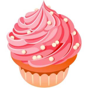 Strawberry cupcake with cream