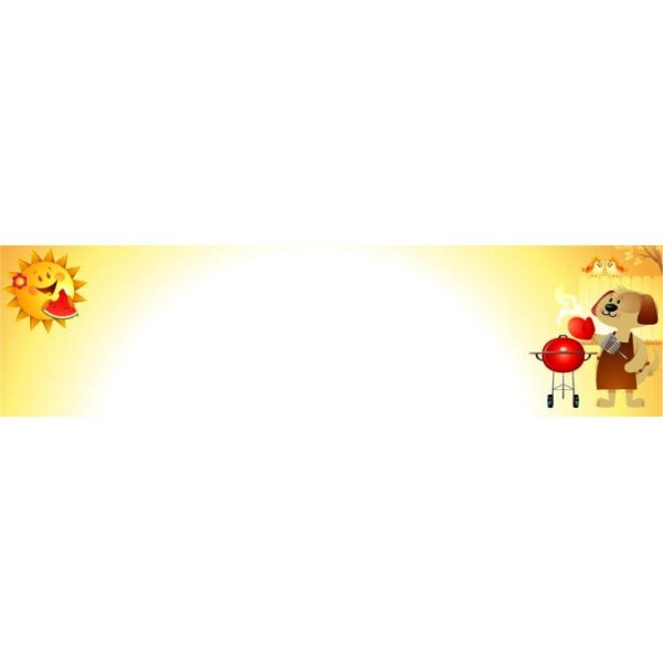 Summer sunshine with Barbecue cook banner