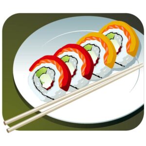 Sushi rolls japanese food or Restaurant menu theme