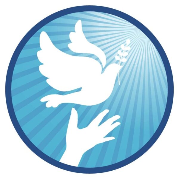 Teaching ideas for World Peace Day or Hands and dove peace kindness and liberty symbol