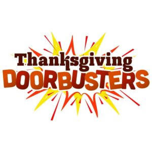 Thanksgiving doorbusters with fireworks