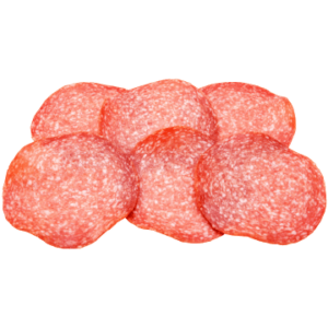 Thin sliced summer sausage salami