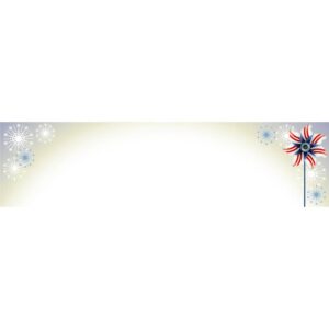 USA flag toy windmill with fireworks banner