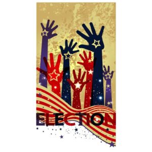 United states election raise hand icon or Hand gesturing icon