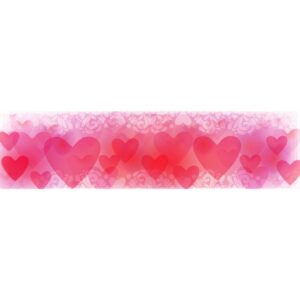 Valentines day concept many heart on with copy space pink greeting card banner