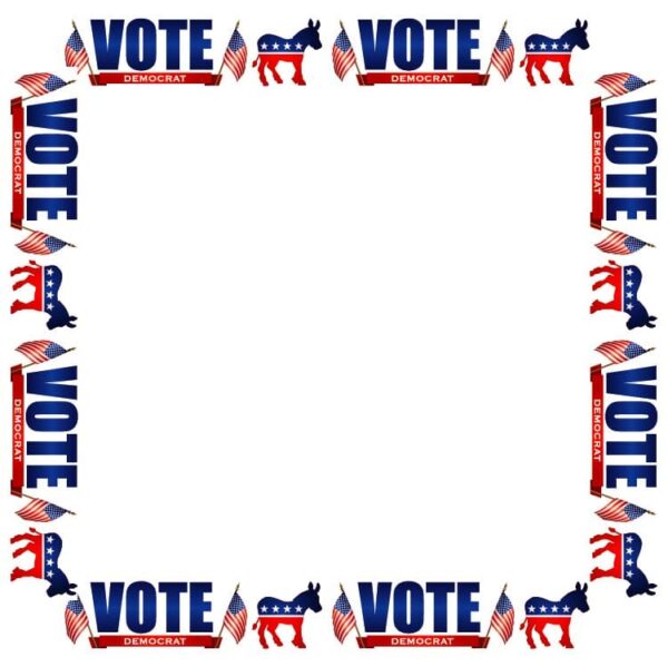 Vote democrat election campaign frame
