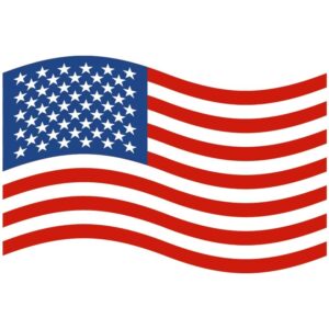 Waving national flag of United States of America