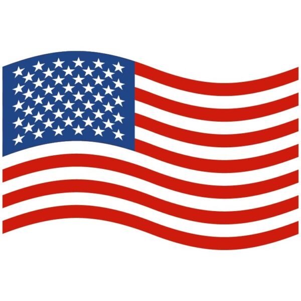 Waving national flag of United States of America