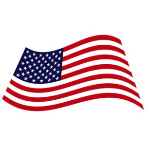 Waving national flag of United States of America