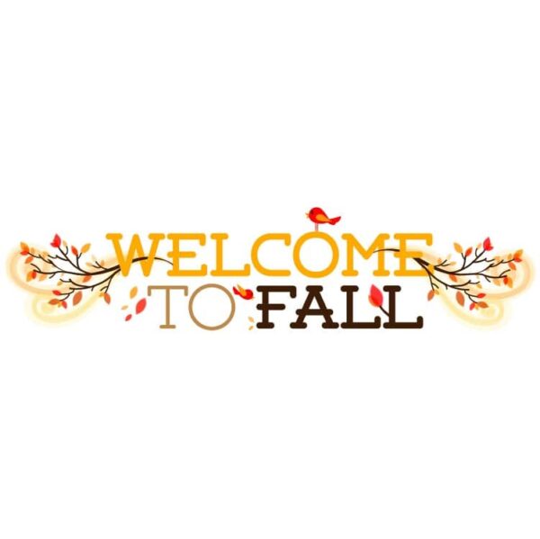 Welcome to fall with birds and automn bacground
