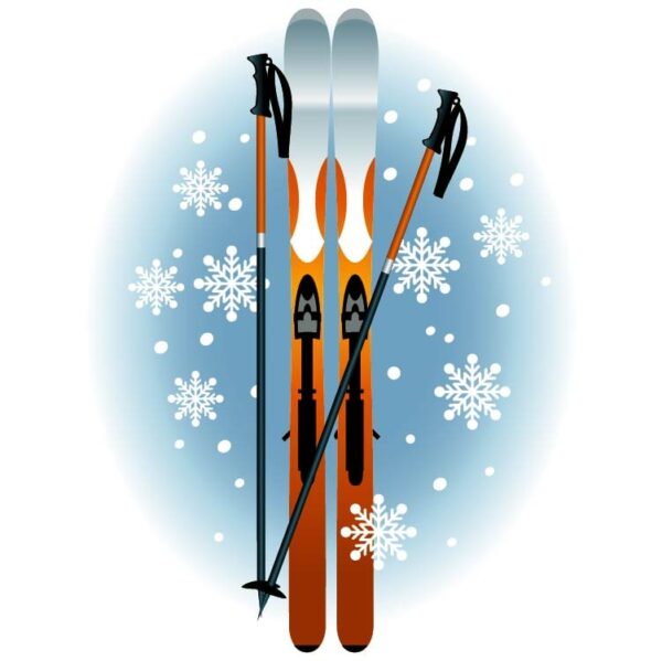 Winter sports ski and snowboard