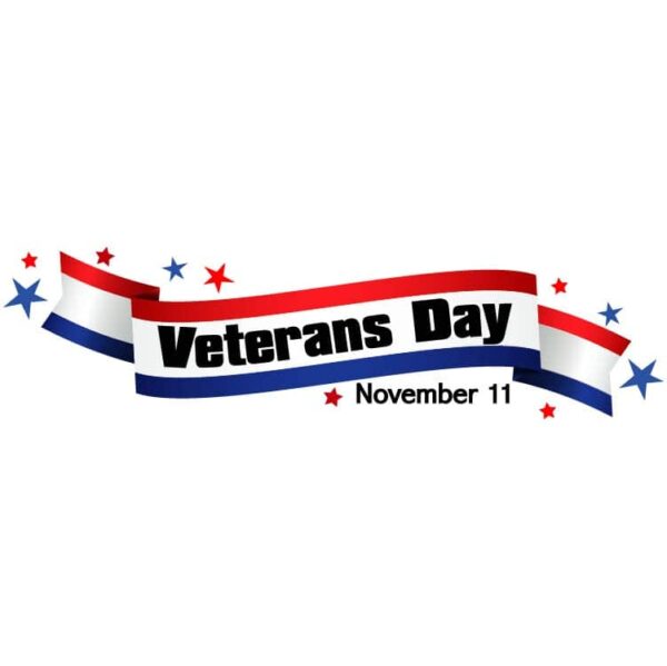 happy veterans day in united states with strip