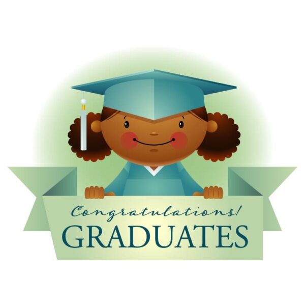 A girl celebrating congratulations graduates