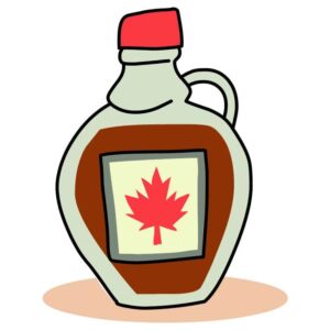 Canadian maple syrup glass bottle