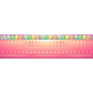 Colorful easter egg border banner