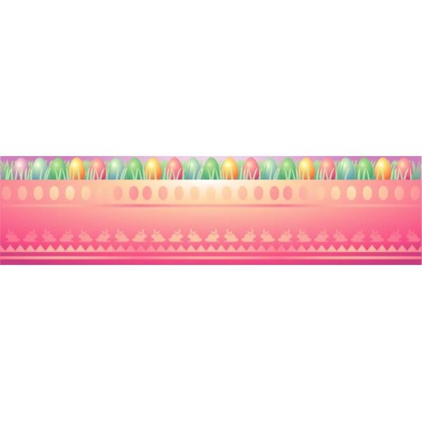 Colorful easter egg border banner