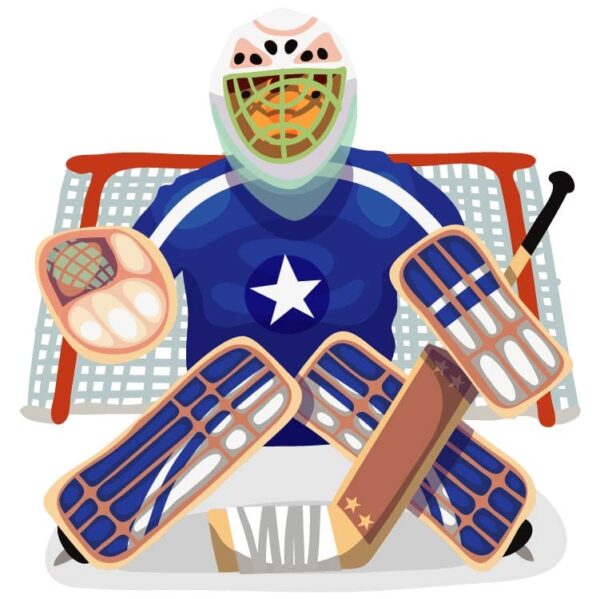 Ice hockey goalie sport player