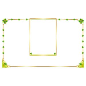 Jesus christ sign and clover leaf background