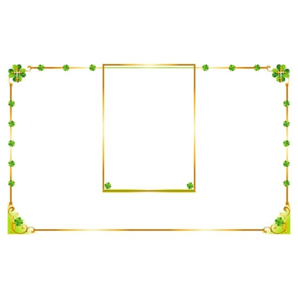 Jesus christ sign and clover leaf background