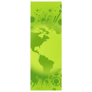 Lime green dynamic world map banner