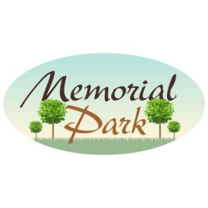 Memorial park lettering with memorial park background