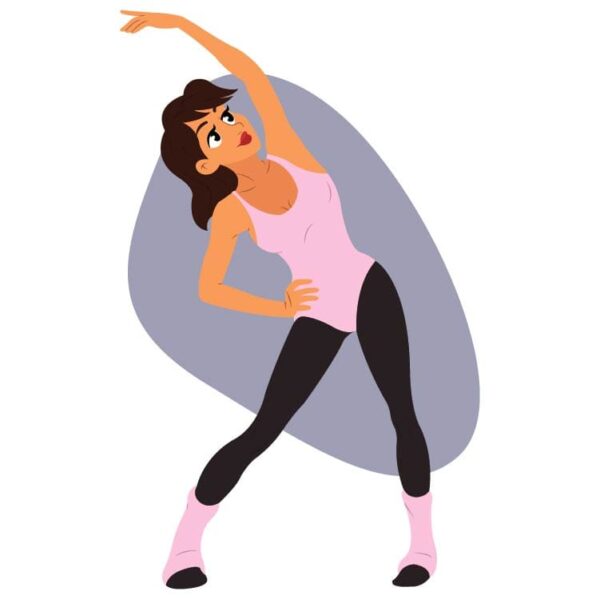 Pretty girl exercising flexibility with stretching posture in the fitness club or gym for healthy lifestyle